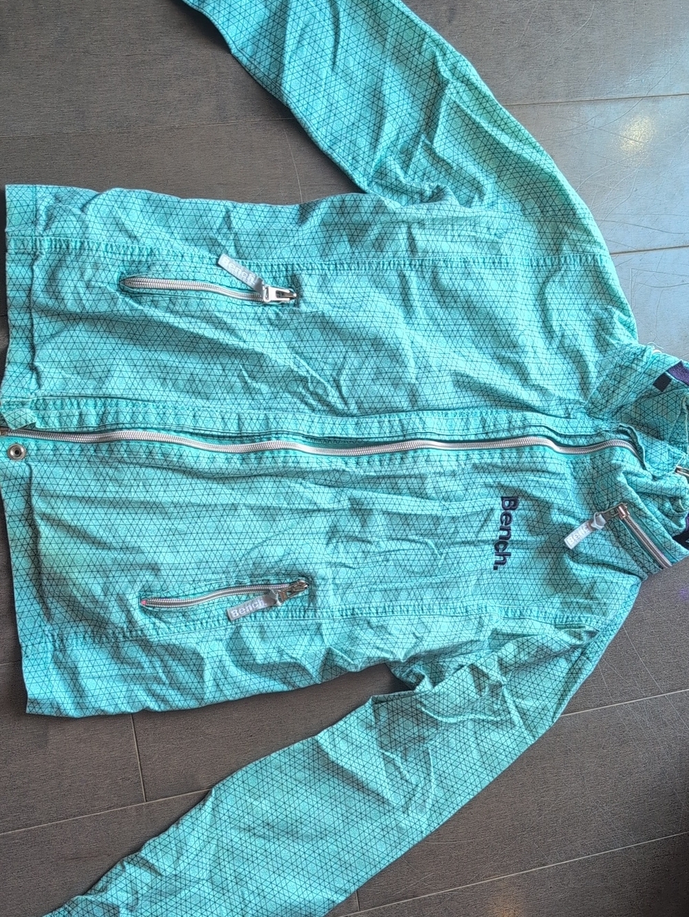 Bench Teal Utility Jacket with Zip Pockets